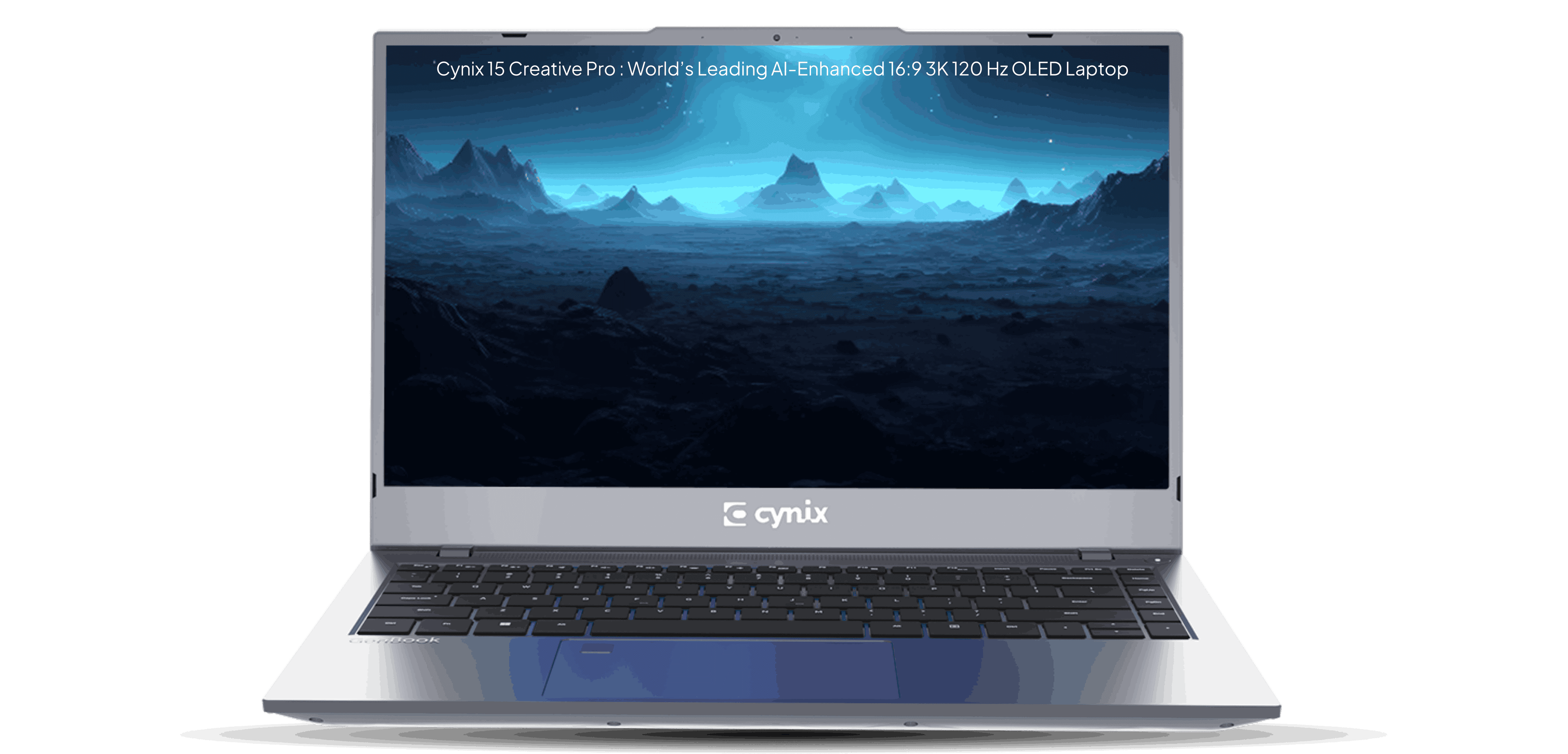Cynix Pro 15 laptop with futuristic aircraft display