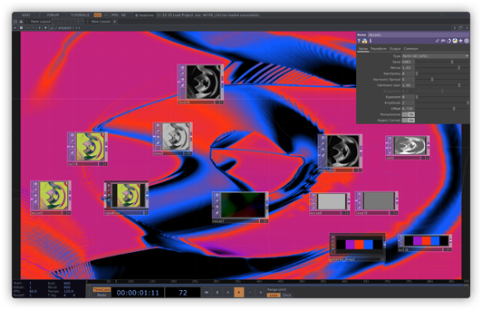 Open laptop with graphics